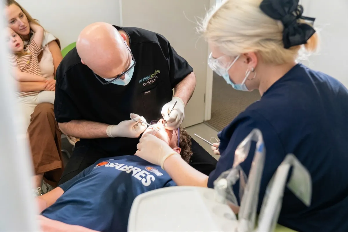 Invisalign® and braces in Pakenham Orthodontic treatment with a patient at Straight Smiles Orthodontics, Pakenham